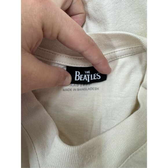 The Beatles Cream Colored Relaxed Boyfriend Short Sleeve Tee Size XXS - Picture 4 of 6